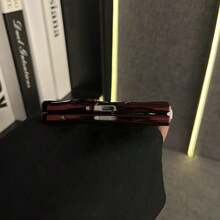 奢華酒紅色電鍍百褶手機殼，相容 Galaxy Z Fold8 ZFold8 Fold8 背蓋，相容 iPhone Duo 手機殼 - 酒紅 - 查看 10
