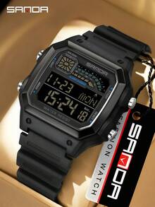 SANDA 6196 Sport Electronic Watch For Men Multifunction Alarm Clock Chrono Waterproof LED Digital Wristwatches Men Reloies - One Size Fits All - View 18