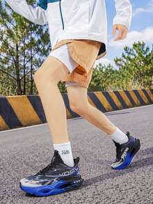 男士跑步鞋，新款超輕碳板跑步鞋，適合馬拉松、日常慢跑，緩震軟底競賽超級跑鞋 - 藍魔鬼 - 查看 7