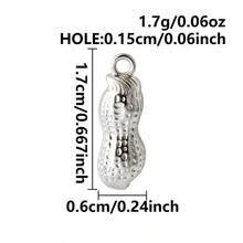 1pc/2pcs Cute Exquisite 304 Stainless Steel Vacuum Electroplated Long-Lasting Color Retention 3D Geometric Spherical Pendant Charms, Tooth, Lollipop, Peanut, Puppy And More, Suitable For Bag Decoration, Handmade DIY Jewelry Making Necklace Bracelet Earring Accessories - Picture - View 40