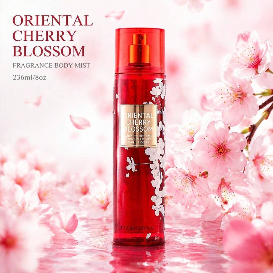 Wish 20 Varieties Of Women's Body Mist Perfume Spray, 8 Fl.Oz Long-Lasting Floral Fruity Spray With Non-Greasy Alcohol-Based Formula. Suitable For Hair & Body, Ideal For Parties, Dates & Gifting. Lightweight And Smooth Application.Valentine's Day Gift - Oriental Cherry Blossom - 查看 1