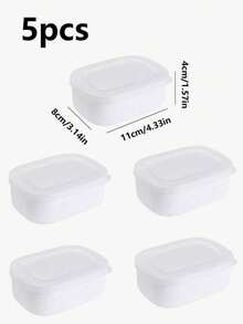 1/3/5pcs Small Food Storage Containers, Plastic Meal Prep Bento Boxes, Fruit & Snack Divider Boxes, Microwave Kitchen Organizer - Multicolor - View 14