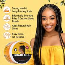 Goiple Braiding Gel & Braiding Shampoo, Waterless Braiding Shampoo, No-Rinse Shampoo For Removing Buildup, Strong Hold Braiding Gel, Smooth & Nourishing, Anti-Frizz Hair Styling Cream, Suitable For Dreadlocks, Braids, Twists, Extensions, Dreadlocks (2pcs Set) - Travel Size - View 7