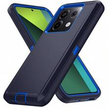 Funda de teléfono resistente de 3 en 1 de grado militar, funda protectora de Body completo resistente a golpes, antideslizante y a prueba de agua, resistente a arañazos, universal, accesorio de teléfono práctico como regalo para el Festival de Primavera y uso diario - Azul profundo - Ver 78