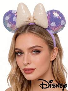 1pc Anime Cute Cartoon Themed Headband, Halloween Decoration, Christmas Decoration, Holiday Essential, Back To School Decoration, Amusement Park Decoration, With Cute Ear Design, Perfect For Cosplay, Shiny Party Essential, Suitable For Student Party, Costume Party, Cosplay, Theme Park And Travel, Perfect Gift For Birthday, Christmas, Anniversary And Holiday Gathering - Multi-color - View 2