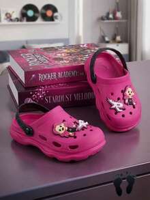 Babuche feminina infantil Rosa e preta - Pink - Visão 2