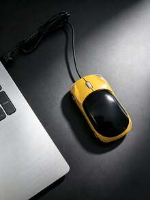 Car-Shaped Wired Optical Mouse With LED Headlight Lighting, USB Plug And Play Driver-Free, Ergonomic Colorful Mini Desktop Mouse For Laptop, Desktop Computer, Office And Study - View 3