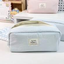 1pc Large Capacity Multi-Function Storage Bag Student Stationery Pencil Case, Minimalist Solid Color Pencil Pouch, School And Office Storage Box, Soft - Compatible With Pens, Pencils, Markers - Suitable For Students, Professionals, Stationery Lovers,Back To School Season - Large Capacity Pencil Case - View 1