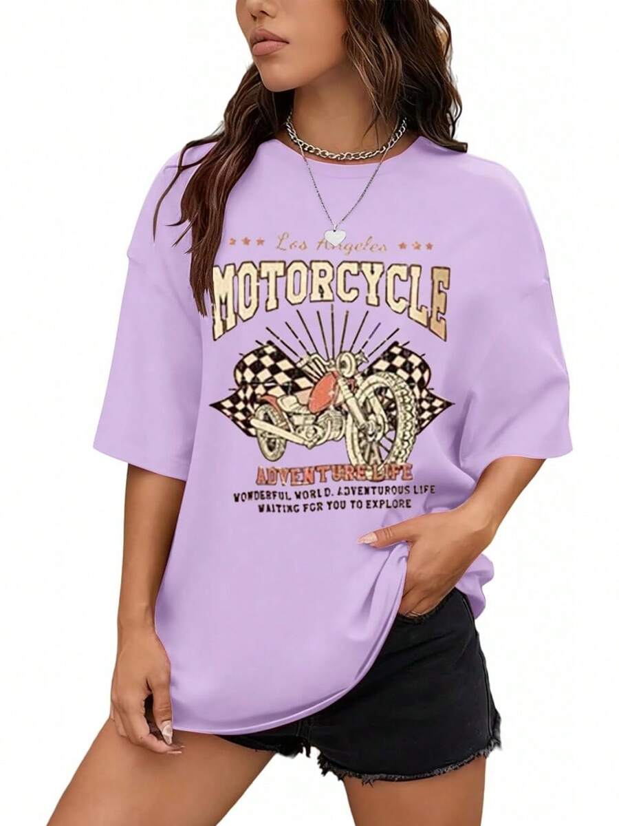 Women T-Shirts - 紫色 - 查看 1