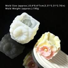Square Floral Silicone Mold Hydrangea Daffodil Peony Resin Plaster Car Aromatherapy Candle Ornament - H651-2 Daffodil Mold - View 8