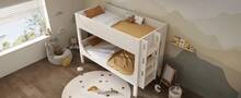 Double Bed Frame 90x200cm With Adjustable Ladder - 白色 - 查看 7