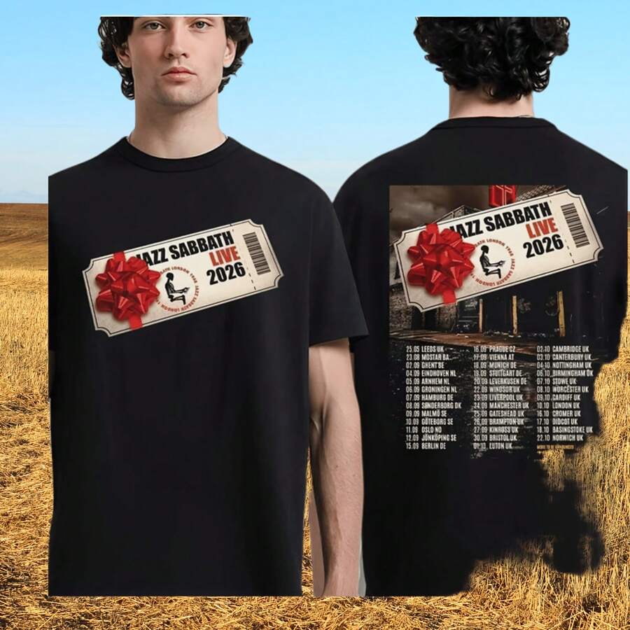 Jazz Sabbath2 Style 2026 UK Europe2 Tour T Shirt - Black - View 1