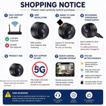 2pcs Mini Wireless Security Camera, Indoor Camera, Car Office Camera, Portable Magnetic Clip Design, Real-Time Viewing, Rotating Base, Rechargeable Recording, Loop Recording, Suitable For Home, Car, Office And Other Scenes, Only Supports 2.4G WiFi Connection, Does Not Support 5G WiFi - Black - View 5