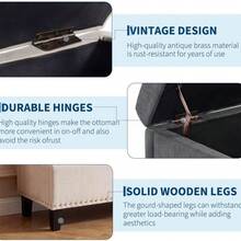 Storage Benches & Ottomans - Gray - View 4