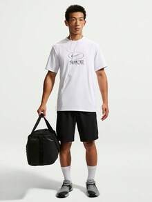 Nike Men's AS M NK DF UV HYVERSE TOP FLD Short Sleeve Knit Collarless T-Shirt TIM3596-100 - White - View 6
