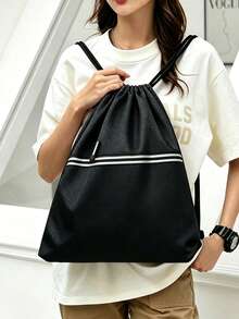 BAILEE Casual And Stylish Shoulder Bag With Reflective Strips, Drawstring Closure, Perfect For Travel, Fitness, And Sports Activities. Ideal As A Gift. - Multicolor - View 3