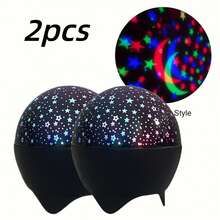USB Powered Atomic Style Star Moon Light, RGB Water Ripple Lamp With Type-C Port - Dreamy Starry Moon Projector - View 13