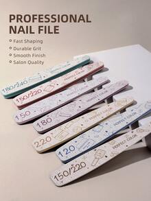 PERFECT COLOR Professional Nail File Set, Multiple Grit Options, Fast Shaping, Smooth Finish, Durable Sanding Strips, Suitable For Natural Nails, Gel Nails And Acrylic Nails, Home And Salon Use - Multicolor - View 1