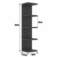 Estantería de pared minimalista de 3/5 capas delgada (material PVC), estante de almacenamiento de pared, estantería de pared, estante de almacenamiento acrílico montado en la pared, estante flotante montado en la pared, estante de almacenamiento multifuncional para exhibición de figuras de anime, estante flotante de almacenamiento de pared, estantería para plantas - Multicolor - Ver 18