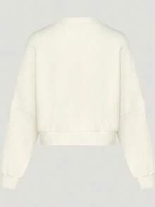 Adidas Originals Women's SWEAT CREW W Knit Sweatshirt Without Hood KR2623 - White - View 3