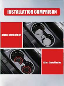 2pcs Universal Car Cup Holder Pads - 2.75 Inch PVC Silicone Double Honeycomb Center Console Cup Holder, Anti-Slip, Shock-Absorbing, Dust-Proof, Soft, Easy To Clean - Fits Most Car Models - Keep Your Car Interior Clean And Protected - A - View 5