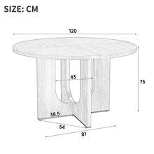 Round Dining Table - 120 X 120 Cm, Scandinavian Style - 橡木 - 查看 4