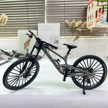 1 buah Model Sepeda Paduan Baru Simulasi Sepeda Gunung Sepeda Downhill Sepeda Jalan Raya Hiasan Mainan Hadiah, Hadiah Pesta, Hadiah Ulang Tahun, Hadiah Kecil Paskah - Abu-abu-43 - View 2