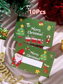 10/20pcs Christmas Scratch-Off Cards - Red & Green Holiday Gift Cards, Merry Christmas Design, Suitable For Parties, Events, DIY Rewards, Christmas And Snowflake Decor - View 14