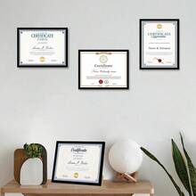 Hongkee 8.5x11 Picture Frame Set Of 1,Black 8.5x11 Photo Frames Bulk For Document Certificate Award Diploma, Wall Hanging Or Tabletop Display - ColorA - View 6