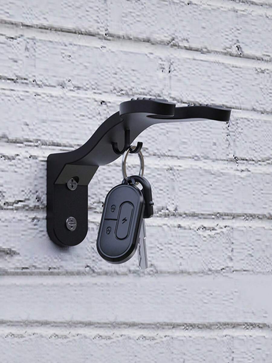 1PC Wall-Mounted Motorcycle Helmet Hook, Heavy-Duty Load-Bearing Electric Scooter Full Helmet Half Helmet Wall Hook, Built-In Small Hook For Keys, Motorcycle Helmet Storage Bracket - A - View 1