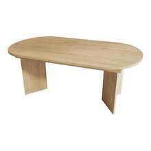 Extendable Dining Table 140/180 X 90 Cm, Ideal For 6 To 8 People, With Rounded Corners And Thick Tabletop. Sleek Style, Oak Finish. - 駝色 - 查看 7