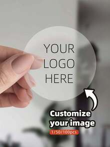 1/50/100pcs Customized Stickers, Personalized Business Labels, Custom Logos, Wedding Birthday Baptism Stickers, Design Your Own Stickers, Suitable For Students, Office Workers, Schools, Homes, Ideal Gift For Him, Small Business, Gift Ideas - Multicolor - View 1