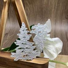 金屬樹形切割模具 松樹聖誕樹 DIY 壓花卡片製作 相片裝飾 紙藝切割模具 剪貼簿卡片製作 - mc706 - 查看 1