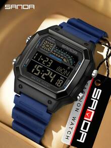 SANDA 6196 Sport Electronic Watch For Men Multifunction Alarm Clock Chrono Waterproof LED Digital Wristwatches Men Reloies - One Size Fits All - View 22