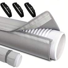 Portable Air Conditioner Hose Protective Sleeve, Exhaust Pipe Insulation Sleeve And Hose Cover, Made Of Insulated Air Conditioner Hose Sleeve, Easy Installation, Comes With 3 Adjustable Grey Straps - A - View 1