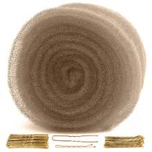 Almohadilla de esponja tipo donut para volumen explosivo del cabello, herramienta de volumen y clip para el cabello, marrón claro, negro, beige, marrón oscuro - Ver 8