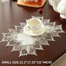 ABEST6522 Home&Living store 1件 100%聚酯纖維蕾絲桌旗，鄉村風梳妝台桌巾，適用於廚房、居家、戶外野餐與婚禮裝飾，優雅桌面搭配精緻蕾絲設計，廚房桌旗鄉村風美觀蕾絲 - 彩色 - 查看 3