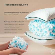 Dreamlab Almohada Pillow Almohada Corporal, Funda de Bambú, Altura Ajustable, Memory Foam y Microfibras Dormir de Lado o Embarazo Hipoalergénica, Certificaciones Tamaño Body 45cm x 135cm - Blanco - Ver 3