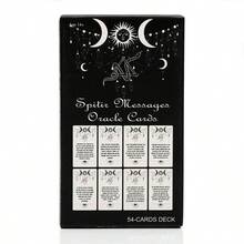 1pc Mysterious Tarot Card Oracle Game For Divination, Party And Gathering - Spirit Messages Oracle - Black - View 3