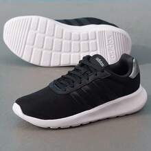 Adidas LITE RACER 3.0 Comfortable Versatile Fabric Non-Slip Durable Low-Top Running Shoes Women's - Black - View 3
