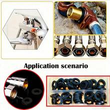 30pcs High Quality Rubber Sealing Gasket Set, Essential For Home Repair, Compatible With Corrugated Metal Flexible Hose, Shower Head Connection Pipe, Various Hot And Cold Water Faucets, Electric Water Heater Inlet And Outlet, Pipe Control Valve And Other Water Interfaces - Multicolor - View 11