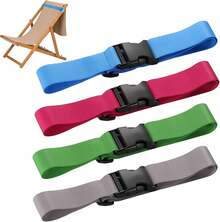 OUTXE Towel Bands, Adjustable Straps Beach Cruise Lounge Chair| Towels Holder| Pool Bag Essentials Must Haves (4-Pack, Mixed Blue+Green+Greige+Hot Pink) - Solid (Blue+Green+Greige+Hot Pink) - View 9