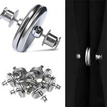 2 Pairs Magnetic Curtain Clips, Riveted Magnetic Curtain Clips, 1.7cm, 2cm, 2.5cm Magnetic Clips, Used To Fix Curtains, Fix Curtains Or Shower Curtains To The Wall, Prevent Them From Being Blown Away By The Wind. - Multicolor - View 2