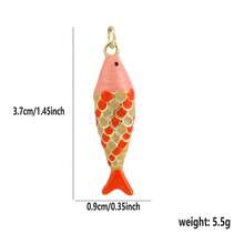 1pc Copper Fish Pendant DIY Bracelet Necklace Ankle Chain Charm, Suitable For Beach Vacation, Gift For Colleagues, Best Friends, Family And Friends - Multicolor - View 29