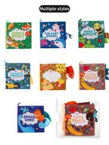1pc/2pcs Funny Crinkle Paper Dog Cloth Book Toy, Built-In Crinkle Paper With Sound, Colorful And Interesting Patterns, Attract Dog's Attention, Relieve Boredom And Loneliness, Lightweight And Easy To Chew, Suitable For Small Dog Interaction And Play, Durable And Bite-Resistant, Companion For Your Pet's Daily Life - Multicolor - View 7