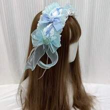 1 件女士可爱发带，带多色蝴蝶结装饰，适合日常佩戴（带后夹固定）万圣节情人节 - 彩色 - 查看 91