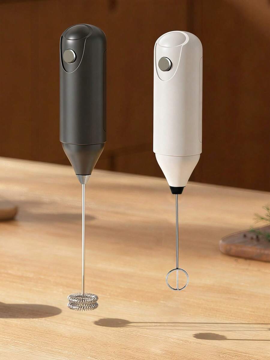 [Powerful Milk Frother] Electric Milk Frother - 1pc Battery Operated Portable Cappuccino And Coffee Mixer, Suitable For Kitchen Supplies - Multicolor - View 1