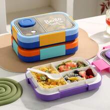 1pc Multifunctional Lunch Box, Office Lunch Box, Food Insulated Box, Fruit & Vegetable Fresh-Keeping Box, Student Lunch Box, Washable & Microwave , Kitchen Supplies, Back To School/Camping/Holiday Gift/Travel/Work Essential - Multicolor - View 2