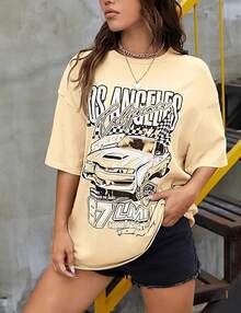 Women T-Shirts - 杏色 - 查看 3
