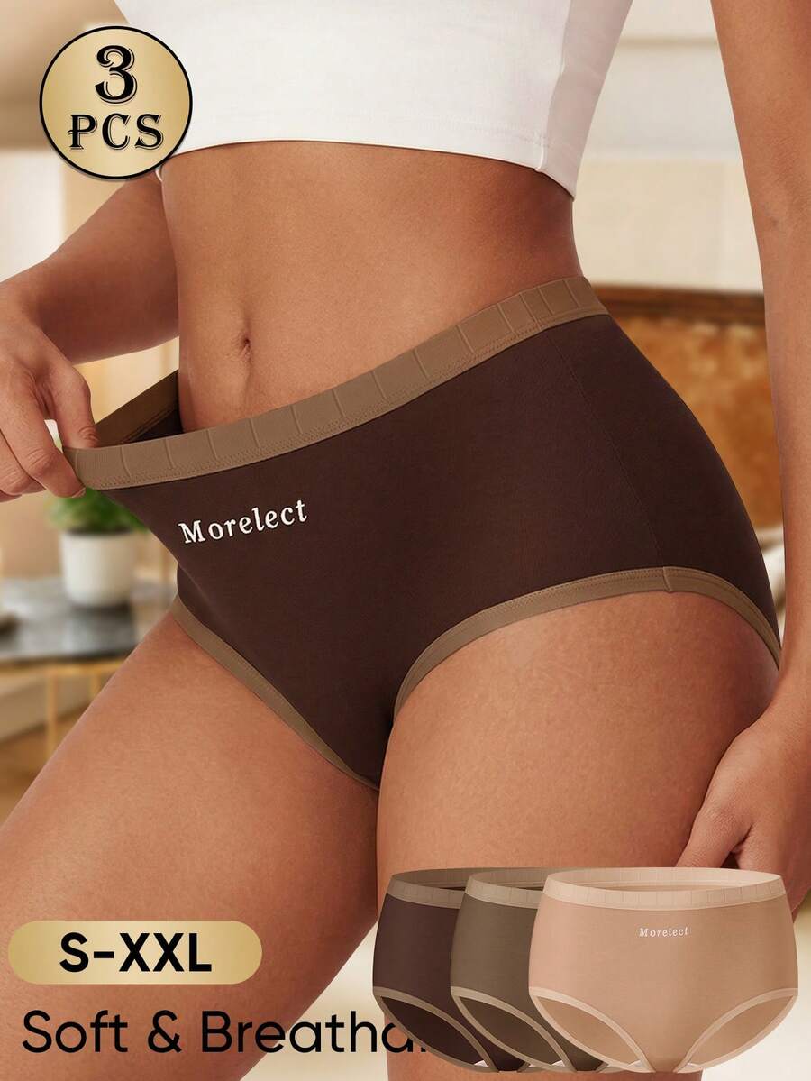 MIOTAN 3 piezas de bragas sin costuras de cintura media para mujer, con efecto levantador de glúteos, alta elasticidad, cómodas y transpirables